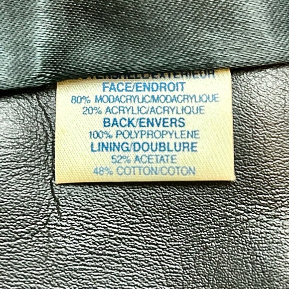 Source Unknown Black Faux Fur Leather Jacket - Picture 8 of 9